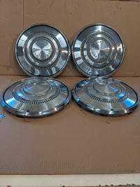 Vintage 70's Aluminum Ford Wheel Covers 15"