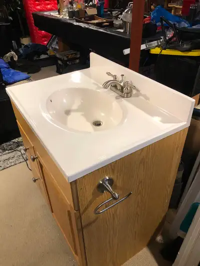 Bathroom vanity, in good condition, 30in x22in, View more