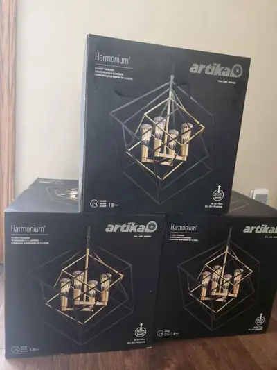 Harmonium 4-Light Sputnik Caged Hanging Pendant Light Chandelier, View more