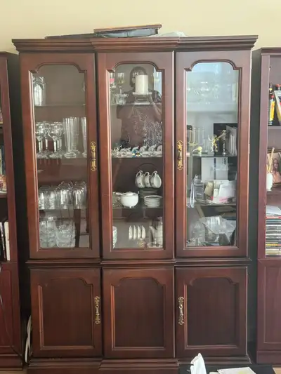 full size dining room hutch with display cabinet, View more