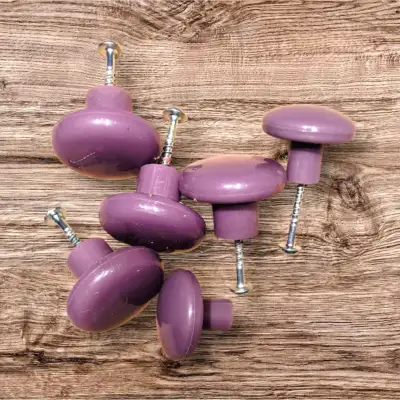 6 boutons mauve pour tiroirs de commode bureau, View more