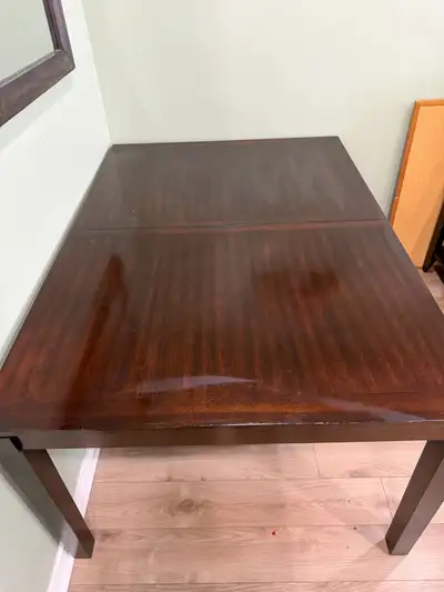 Dark Wood Extendable Dining Table, View more