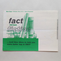Vintage 1963 New Idea Fact Versus Fiction  Sales Brochure