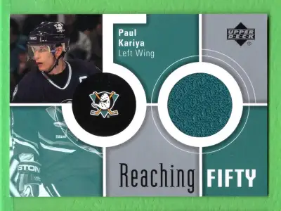 2002-03 Upper Deck Reaching Fifty Jerseys #50PK Paul Kariya, View more