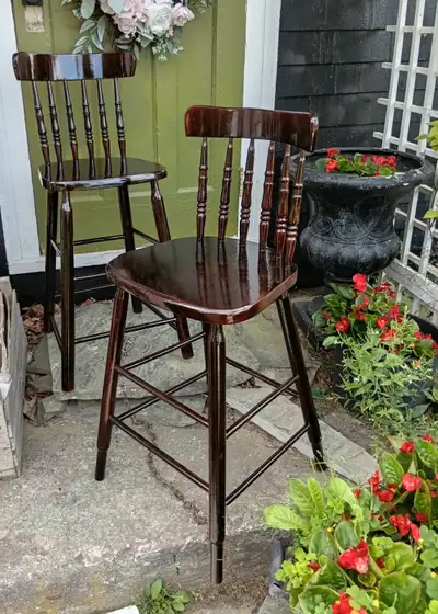 Two Bass River Bar Stools, View more