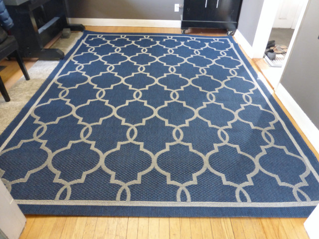 New Large Blue Grey Trellis Pattern Indoor Outdoor Area Rug 8x10 | Rugs,  Carpets & Runners | Ottawa | Kijiji