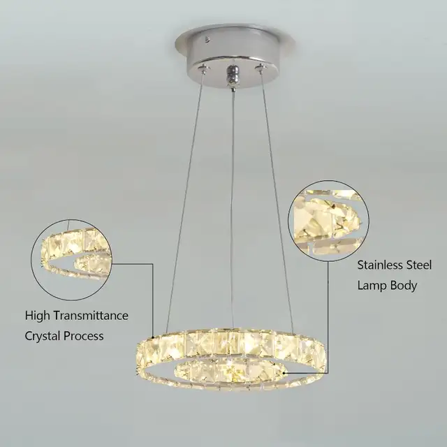 NEW IN BOX: LED Crystal Round Chandelier in Indoor Lighting & Fans in Markham / York Region - Image 3