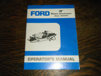 Ford 38" Mower Attachment for Lawn Tractor Operators Manual