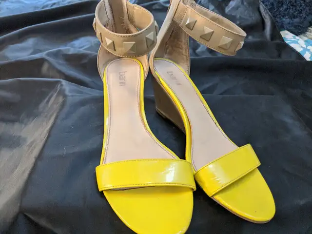Yellow platform shoes