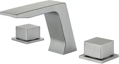 NEW Brushed Nickel Bathroom Sink Faucet 3 Holes 2 Handles, View more