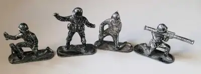 Vintage Cast Metal Toy Soldier Figurine, Made in Hong Kong , View more