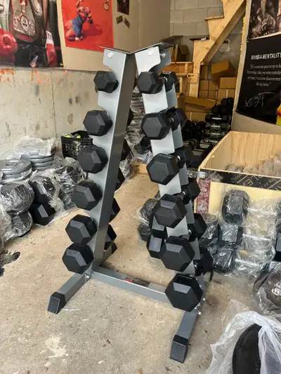 Premium 5-30lb Dumbbell Set with Rack (New in Box), View more