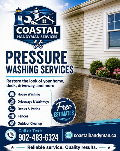 Give your property a fresh, clean look with Coastal Handyman Services. We provide reliable pressure...
