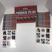 NHL Officially Licensed POWER PLAY 02/03 Sticker Collection