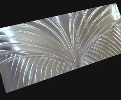SILVER WINGS Huge Abstract Metal Art drawing Modern Sculpture, View more