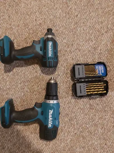 Cordless drill and impact driver set, View more