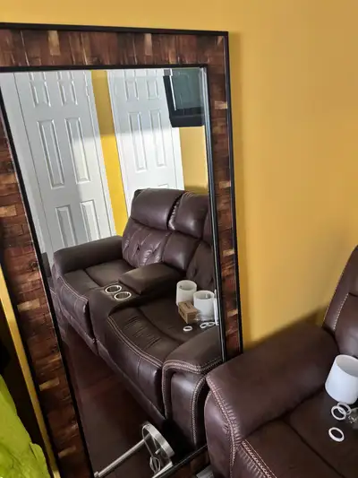 There is an extra mirror brand new and still in packaging! Great for bathroom or room decor! Brampto...