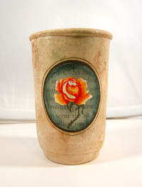 Indoor/Outdoor Decorative Painted Rose Vase - 8.5" High
