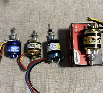 Rc brushless motors package deal for sale. 3 of them were used lightly and rimfire .55 is brand new...