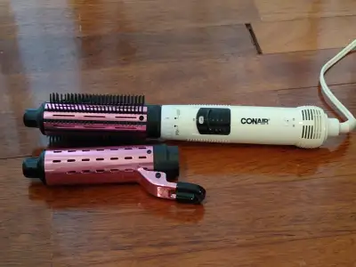 4 Curling Irons: 2 ConAir 1 KQC 1 Tourmaline Lanza Strait-Line Thermal Defense Heat Styler