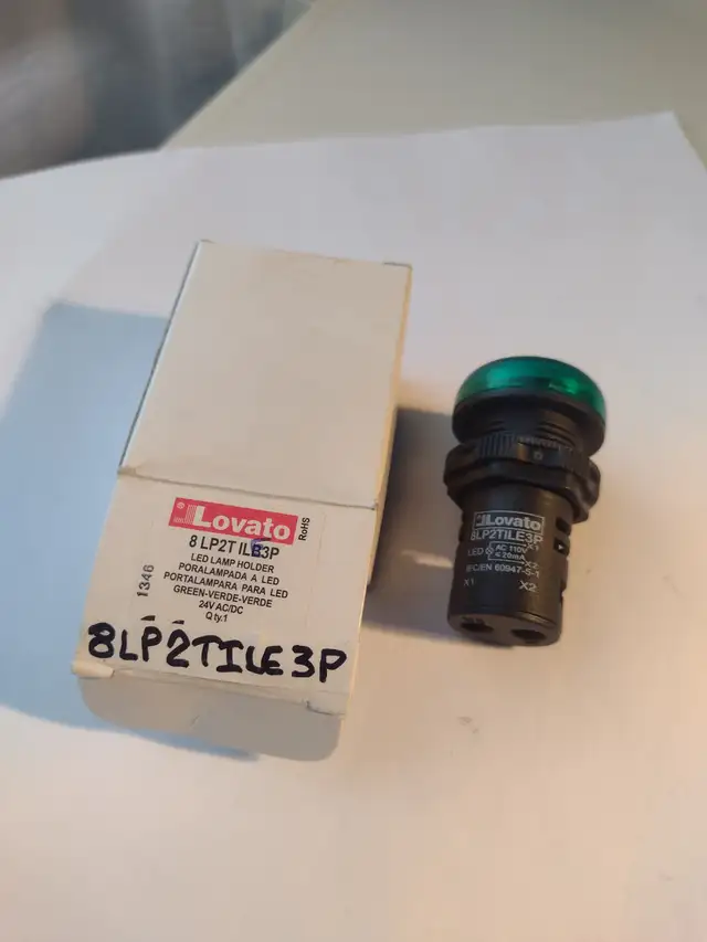 Lovato 8LP2TILE3P Green LED Pilot Steady Light 110VAC OD: 22mm in Electrical in Laval / North Shore - Image 3