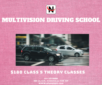 CLASS=5 SAAQ KNOWLEDGE EXAM  FOR IMMIGRANTS, View more