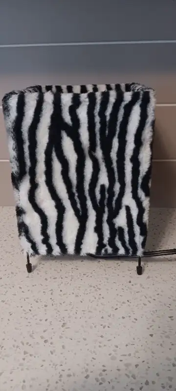 ZEBRA LIGHT FURRY TABLE LAMP, View more