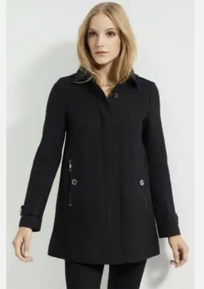 Burberry Brit Elmsby Single Breasted Wool Blend Coat - Size 2, View more