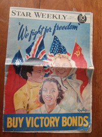 1942 Star Weekly-We Fight For Freedom-Buy Victory Bonds