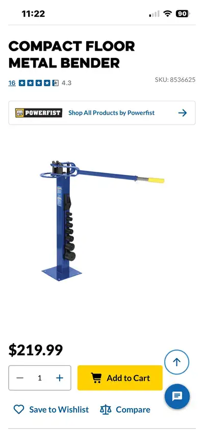Princess Auto Floor Bender, View more