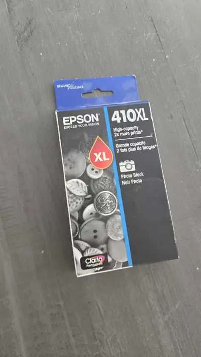 I'm selling a new Epson 410xl high-capacity black printer ink cartridge, designed to deliver twice a...