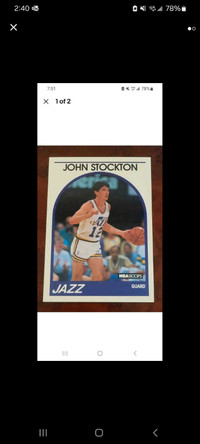 1989-90 Hoops John Stockton Utah Jazz HOF Basketball Card
