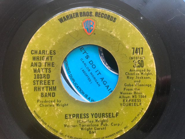 Funk break 45 Charles Wright express yourself vg plays fine in CDs, DVDs & Blu-ray in City of Toronto