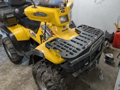 location lac simon/ chénéville 2003 polaris sportsman 500 ho avec papier/ with ownership demander po...
