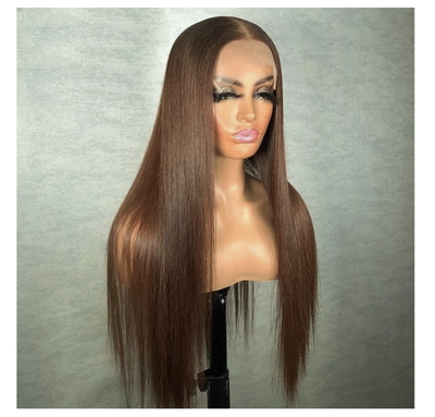 Chocolate Brown Lace Front Wig Human Hair In 26 Inches, View more