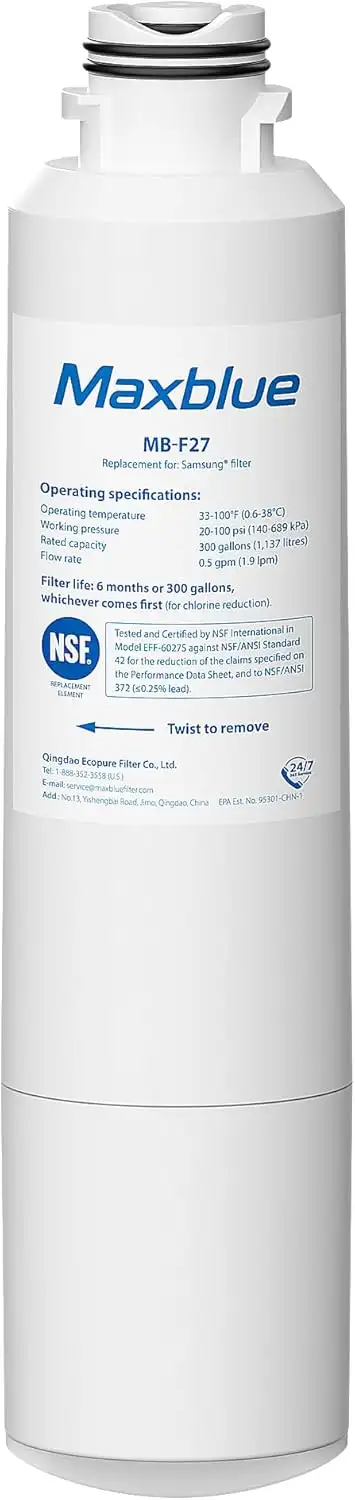 1 MaxBlue Water Filter $20.00 Replacement for Samsung., View more