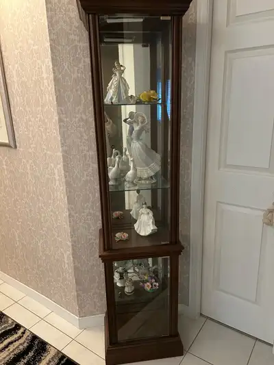 Small cherry curio cabinet, View more