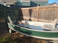 12 ft aluminum boat and electric motor 