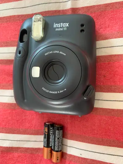 Fujifilm Instax Mini 11 Instant Cam.-Charcoal Grey-Selfie Mirror, View more