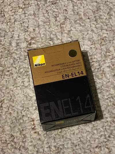 Brand New Nikon EN-EL14 Li-Ion Battery. $35 Works/compatible with D3100, D3200, D3300, D3400, D3500,...
