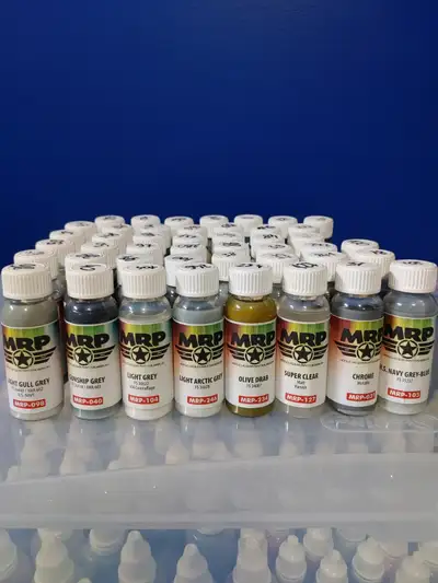 MRP Paint. All brand new never used. 45 bottles (colors listed below). These sell for $9.50 a bottle...