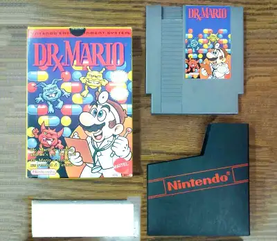 Dr. Mario NES ( Nintendo Entertainment System, 1990 ) "Distributed by Mattel Canada" Comes with Box...