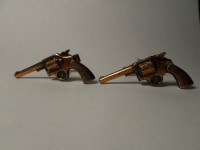 1960's Cufflinks Copper Pistols _Signed KIM_VIEW OTHER ADS_