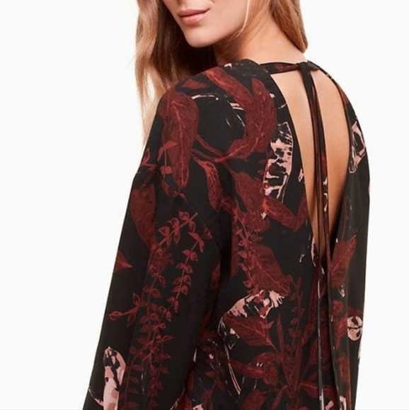 Aritzia Wilfred Women’s Black and Burgundy Charpont Crepe dress in Women's - Dresses & Skirts in Mississauga / Peel Region - Image 3