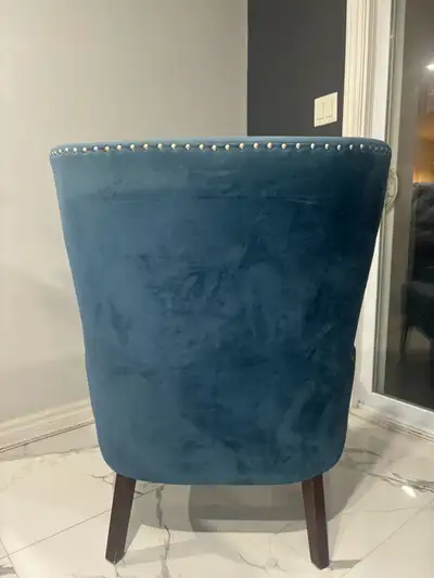 Pair of Stunning Blue Accent Chairs, View more