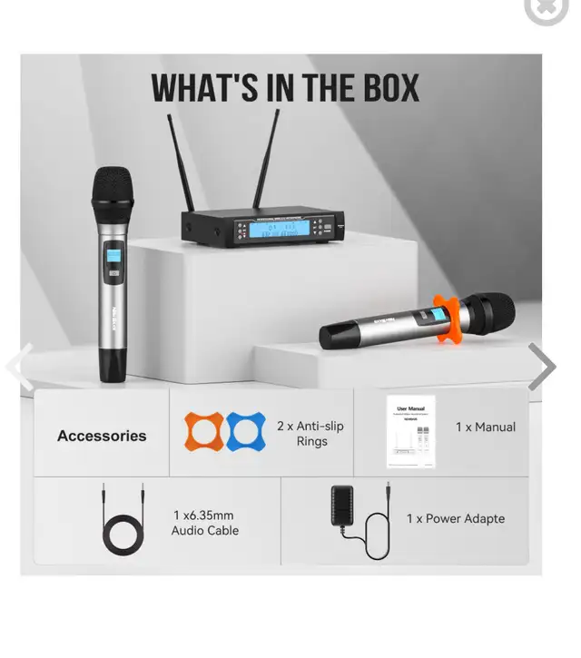 BAXS Wireless Microphone System Dual UHF Wireless Mics, 2 Handhe in Pro Audio & Recording Equipment in Hamilton - Image 9