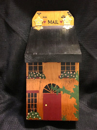 Wood Folk Art Mailbox - New