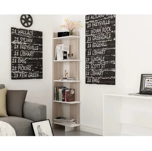 Modern 5-Tier Ladder Corner Bookcase in Bookcases & Shelving Units in Oshawa / Durham Region - Image 7