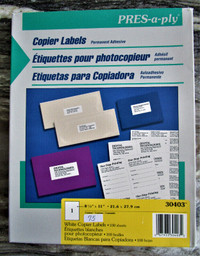 Étiquettes Press-a-ply pour photocopieur