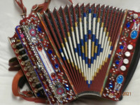 Vintage Pasquale Ficosecco organetto button accordion 4 bass